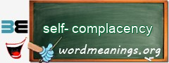 WordMeaning blackboard for self-complacency